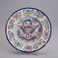 藏品(畫琺瑯龍紋盤)的圖片