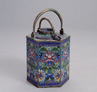 藏品(掐絲琺瑯花卉紋酒壺)的圖片