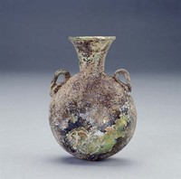 藏品(玻璃雙繫扁凹壺)的圖片