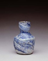 藏品(線紋藍玻璃小瓶)的圖片