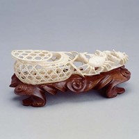 藏品(牙雕蟹簍)的圖片