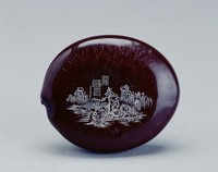 藏品(大紅豆核刻宋詞國畫)的圖片