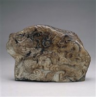 藏品(白玉雕雙龍搶珠)的圖片