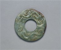 藏品(灰玉雙龍璧)的圖片