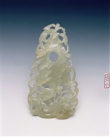 藏品(白玉龍鳳雞心珮)的圖片