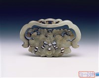 藏品(白玉蝴蝶牡丹紋珮)的圖片