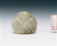 藏品(白玉童子帽飾)的圖片