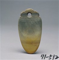 藏品(灰玉雞心珮)的圖片