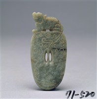 藏品(灰玉雞心珮)的圖片