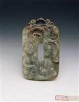 藏品(墨玉雙龍系璧)的圖片