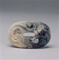 藏品(灰玉螭紋系璧)的圖片