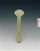 藏品(白玉「壽」字靈芝短簪)的圖片