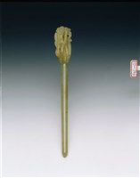 藏品(青玉梅雀髮簪)的圖片