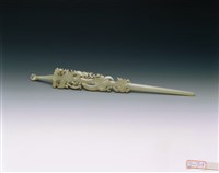 藏品(白玉透雕龍鳳髮簪)的圖片