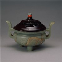 藏品(白玉獸面香爐)的圖片
