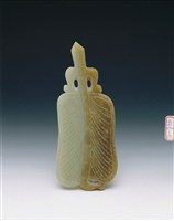 藏品(白玉芭蕉扇形珮)的圖片