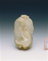 藏品(白玉靈芝猴珮)的圖片