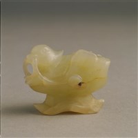 藏品(白玉鴛鴦蓋頂)的圖片
