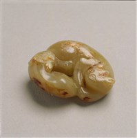 藏品(青白玉雙獾)的圖片