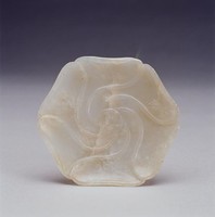 藏品(白玉蓮花六角碟)的圖片