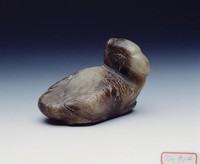 藏品(灰玉荷葉鴛鴦)的圖片