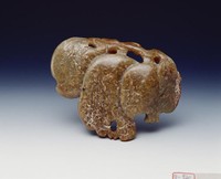 藏品(青玉石榴佛手蟠桃)的圖片