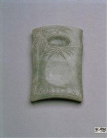 藏品(翠玉竹節硯)的圖片