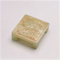 藏品(青玉雕荷墨床)的圖片