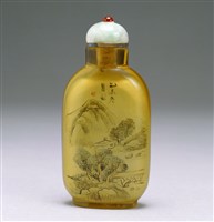 藏品(黃透料內繪鼻煙壺)的圖片