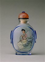 藏品(透料套藍內繪鼻煙壺)的圖片