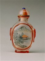 藏品(透料套紅內繪鼻煙壺)的圖片