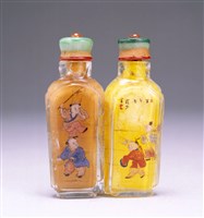 藏品(薛少甫內繪嬰戲玻璃鼻煙壺)的圖片