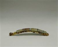 藏品(銅鎏金鑲玉帶鈎)的圖片