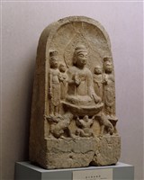 藏品(佛坐五尊像碑)的圖片