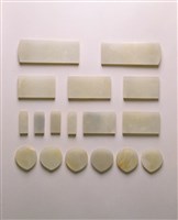 藏品(素面白玉帶飾一組)的圖片