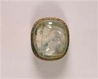 藏品(銅鑲白水晶帶首)的圖片