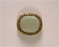 藏品(銅鑲白玉帶扣)的圖片