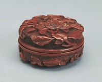 藏品(剔紅印泥盒)的圖片