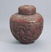 藏品(剔紅人物罐)的圖片