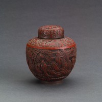 藏品(剔紅人物罐)的圖片