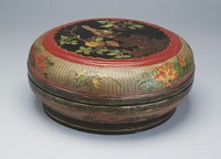 藏品(彩漆花鳥圓盒)的圖片