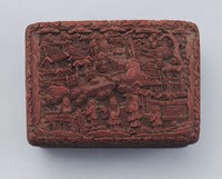 藏品(剔紅人物方盒)的圖片