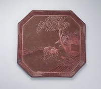 藏品(剔紅八角盤)的圖片