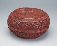 藏品(剔紅人物圓盒)的圖片