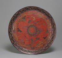藏品(朱漆描繪雙龍紋盤)的圖片