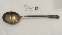 藏品(銀質琺瑯海棠紋大湯匙)的圖片