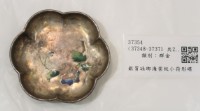 藏品(銀質琺瑯海棠紋小荷形碟)的圖片