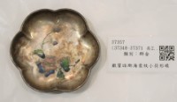 藏品(銀質琺瑯海棠紋小荷形碟)的圖片