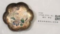藏品(銀質琺瑯海棠紋小荷形碟)的圖片