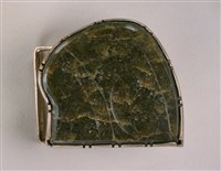 藏品(銀鑲中國漢代玉璧碎片帶首)的圖片